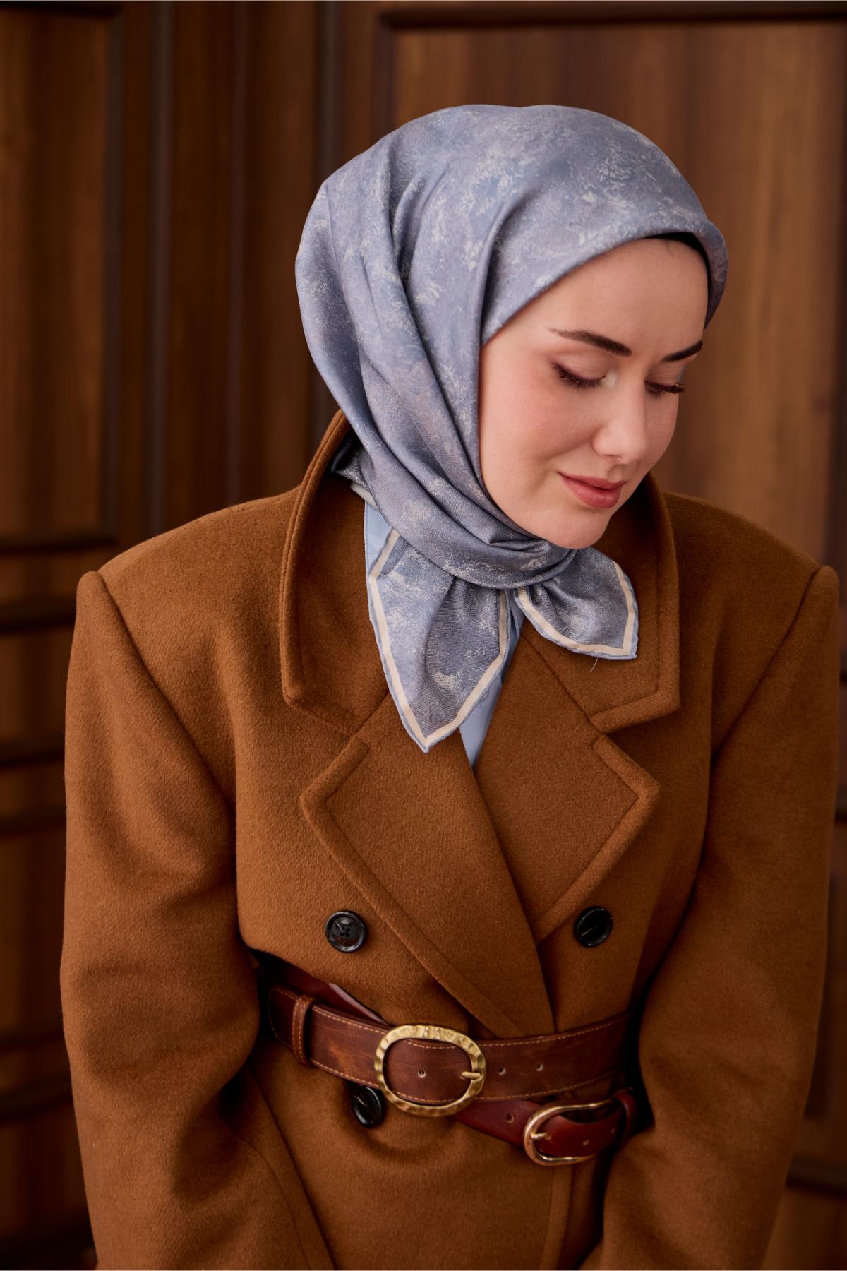 Yeni Sezon Twill İpek Eşarp 11487-02 - İthalesarponline.com - Yeni Sezon Twill İpek Eşarp - Silk Home