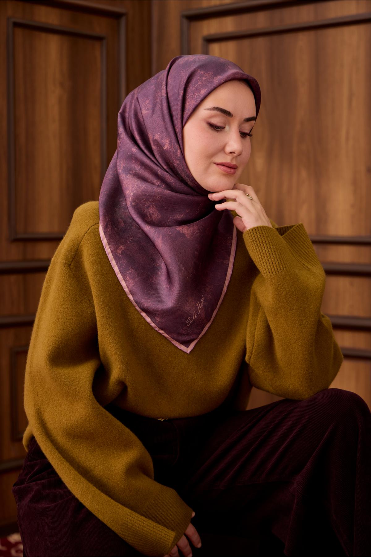 Yeni Sezon Twill İpek Eşarp 11487-30 - İthalesarponline.com - Yeni Sezon Twill İpek Eşarp - Silk Home