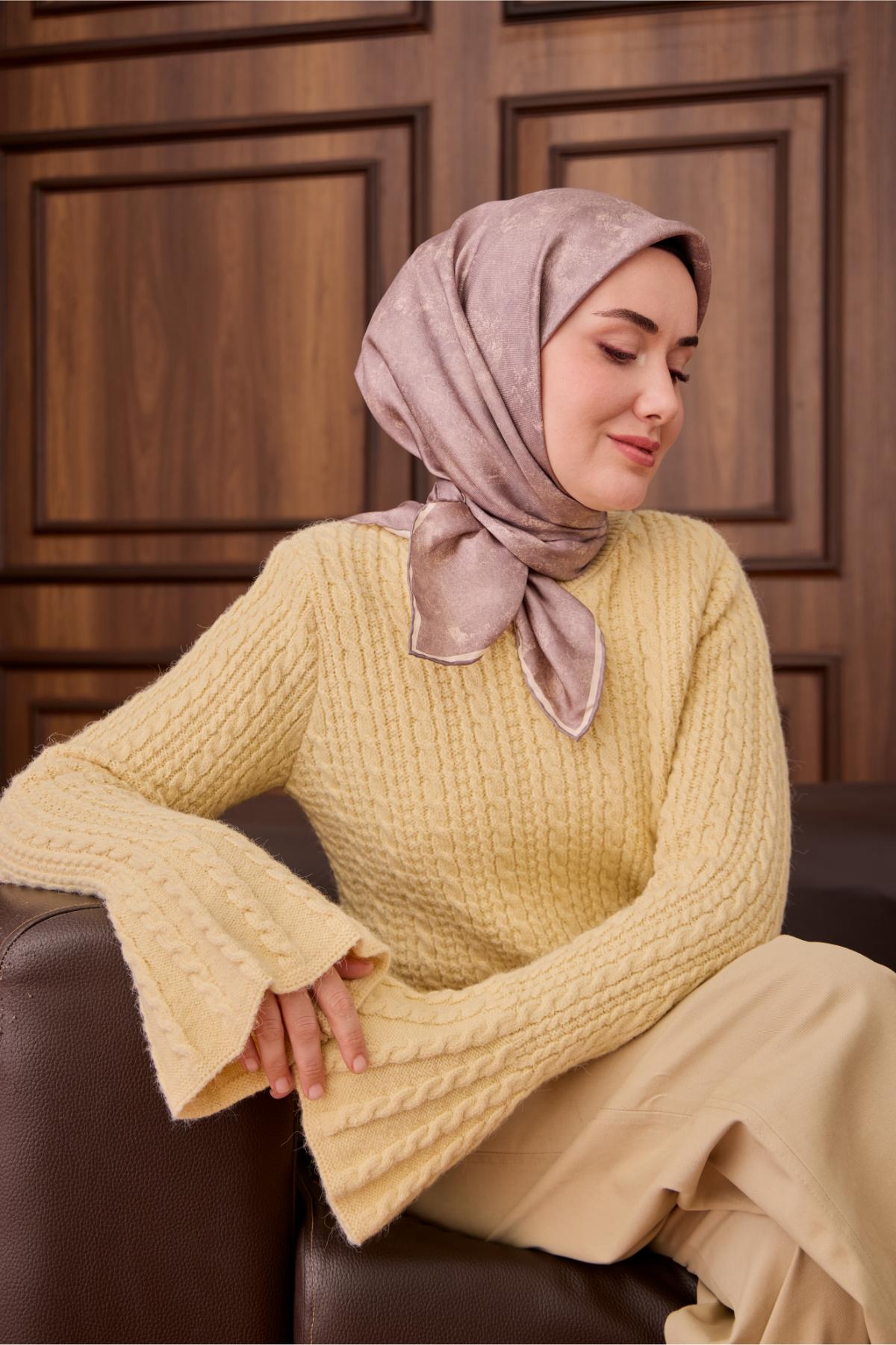 Yeni Sezon Twill İpek Eşarp 11487-40 - İthalesarponline.com - Yeni Sezon Twill İpek Eşarp - Silk Home