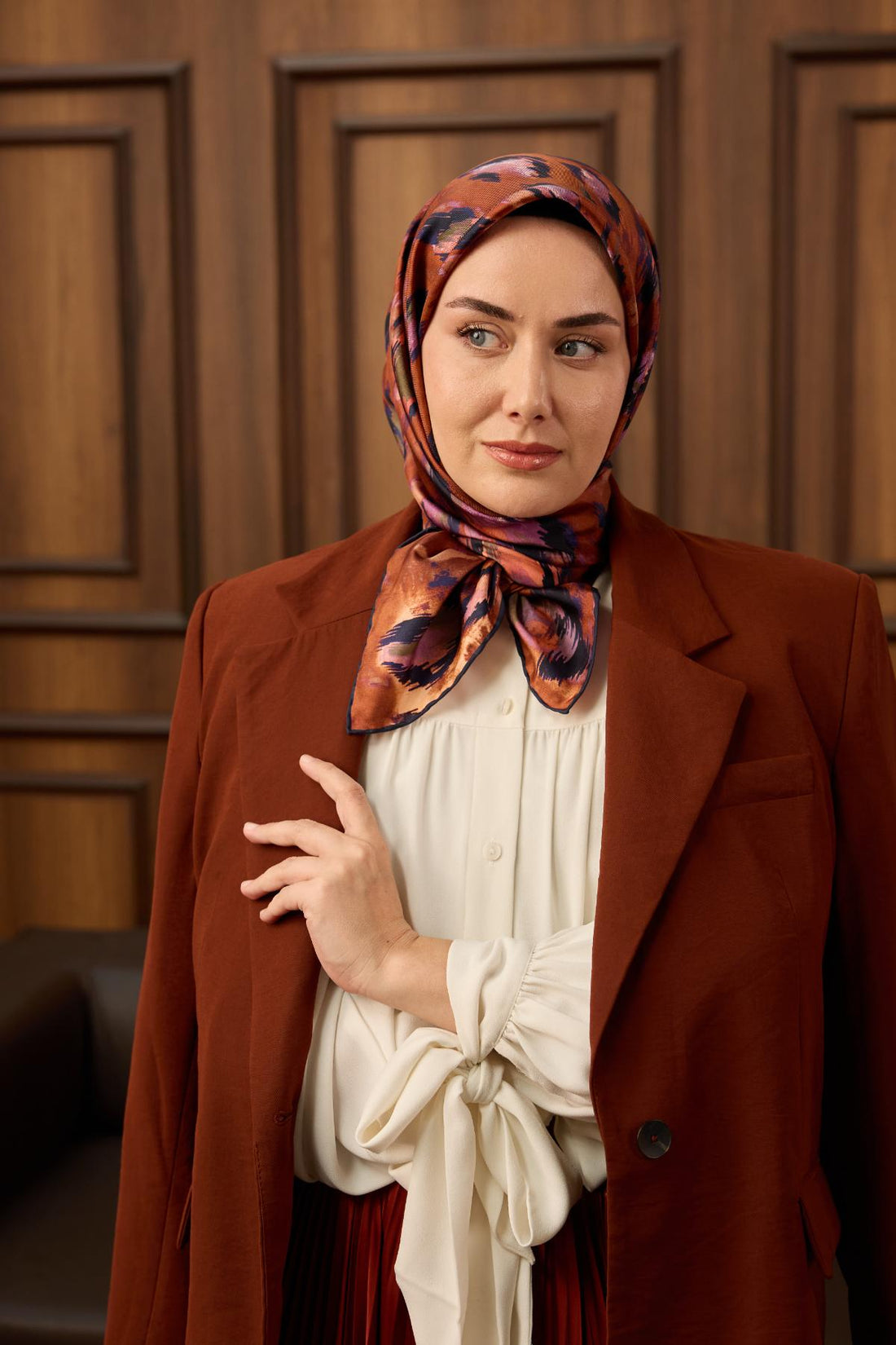 Yeni Sezon Twill İpek Eşarp 11492-03 - İthalesarponline.com - Yeni Sezon Twill İpek Eşarp - Silk Home