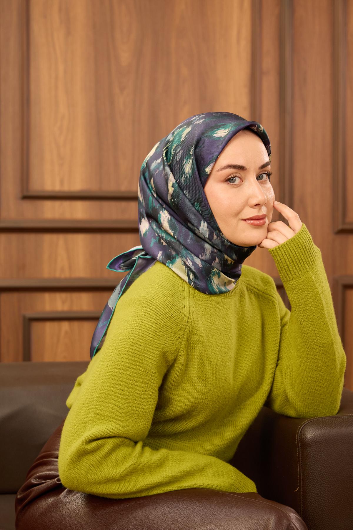 Yeni Sezon Twill İpek Eşarp 11492-11 - İthalesarponline.com - Yeni Sezon Twill İpek Eşarp - Silk Home