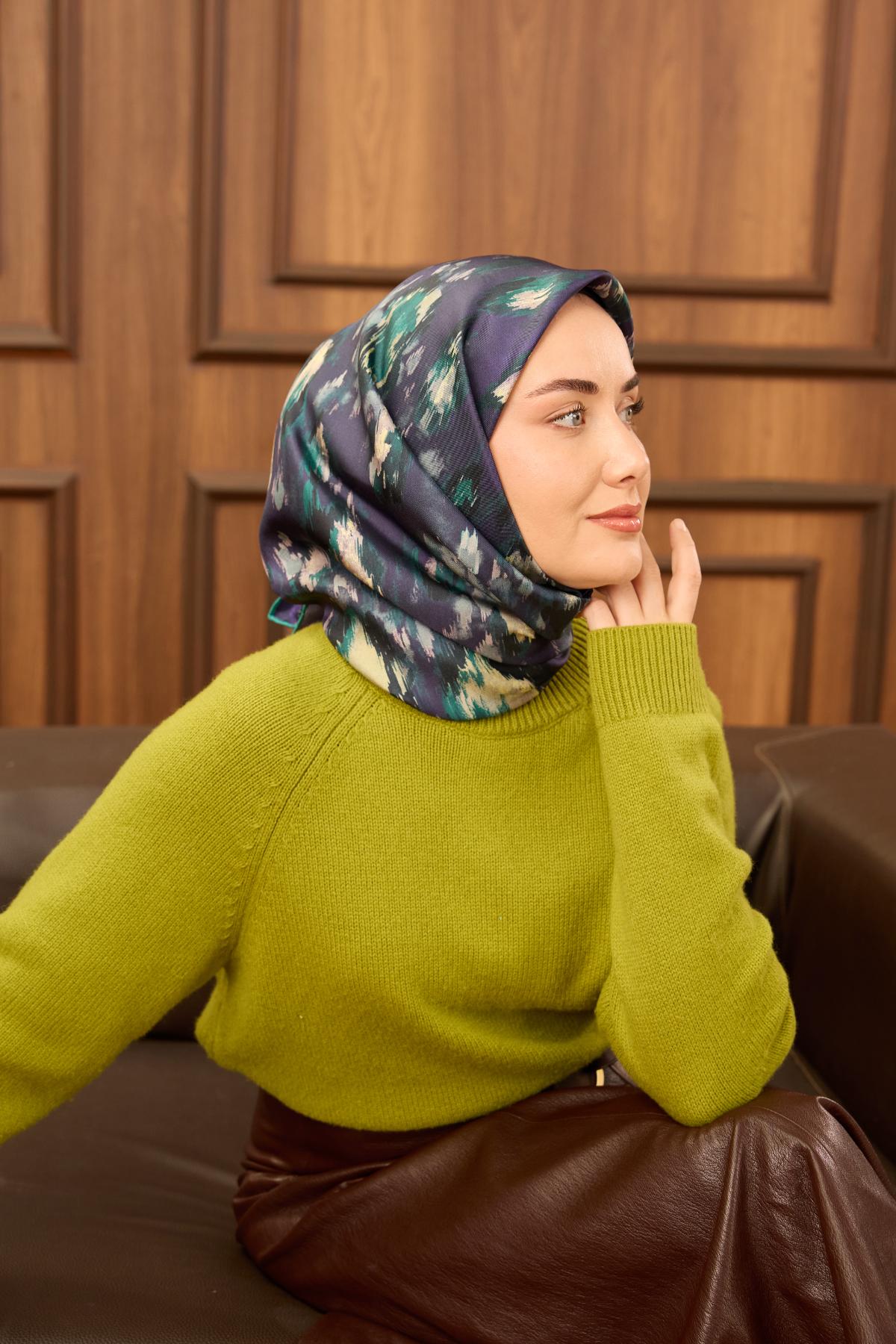 Yeni Sezon Twill İpek Eşarp 11492-11 - İthalesarponline.com - Yeni Sezon Twill İpek Eşarp - Silk Home