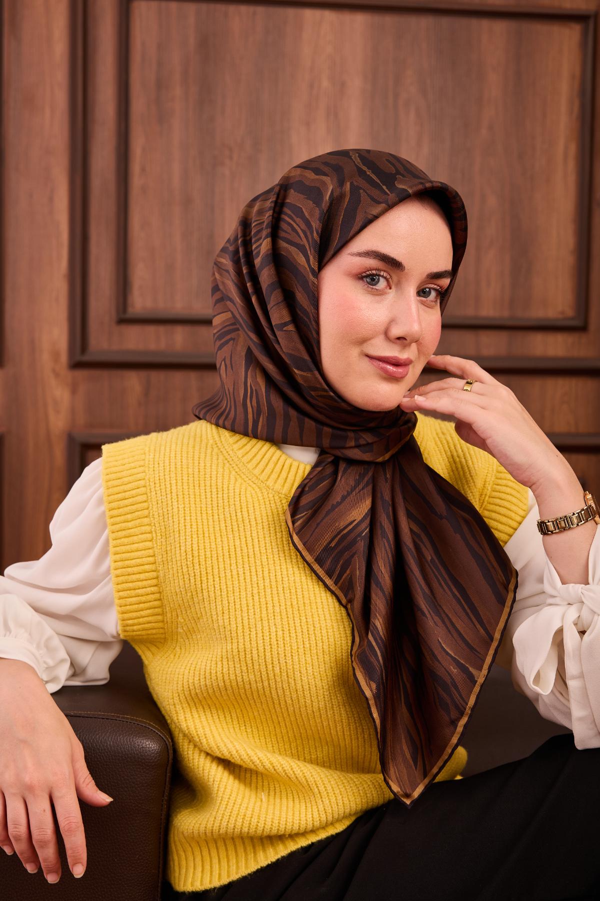 Yeni Sezon Twill İpek Eşarp 11495-14 - İthalesarponline.com - Yeni Sezon Twill İpek Eşarp - Silk Home