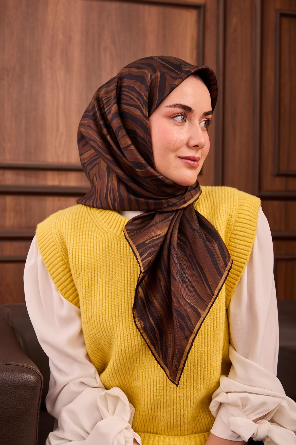 Yeni Sezon Twill İpek Eşarp 11495-14 - İthalesarponline.com - Yeni Sezon Twill İpek Eşarp - Silk Home