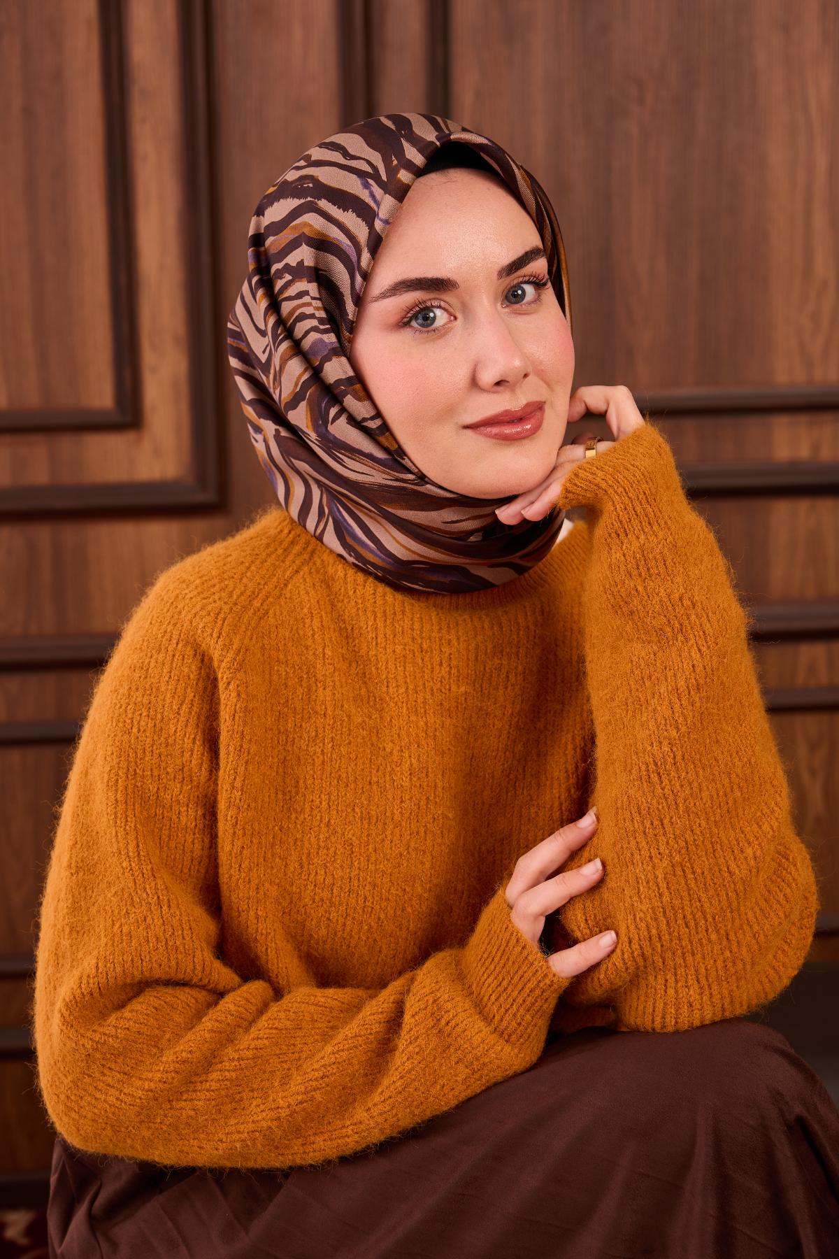 Yeni Sezon Twill İpek Eşarp 11495-24 - İthalesarponline.com - Yeni Sezon Twill İpek Eşarp - Silk Home