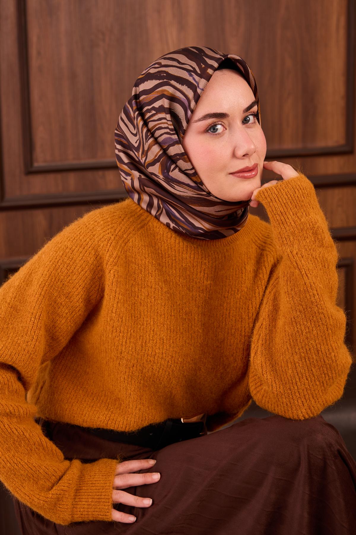 Yeni Sezon Twill İpek Eşarp 11495-24 - İthalesarponline.com - Yeni Sezon Twill İpek Eşarp - Silk Home