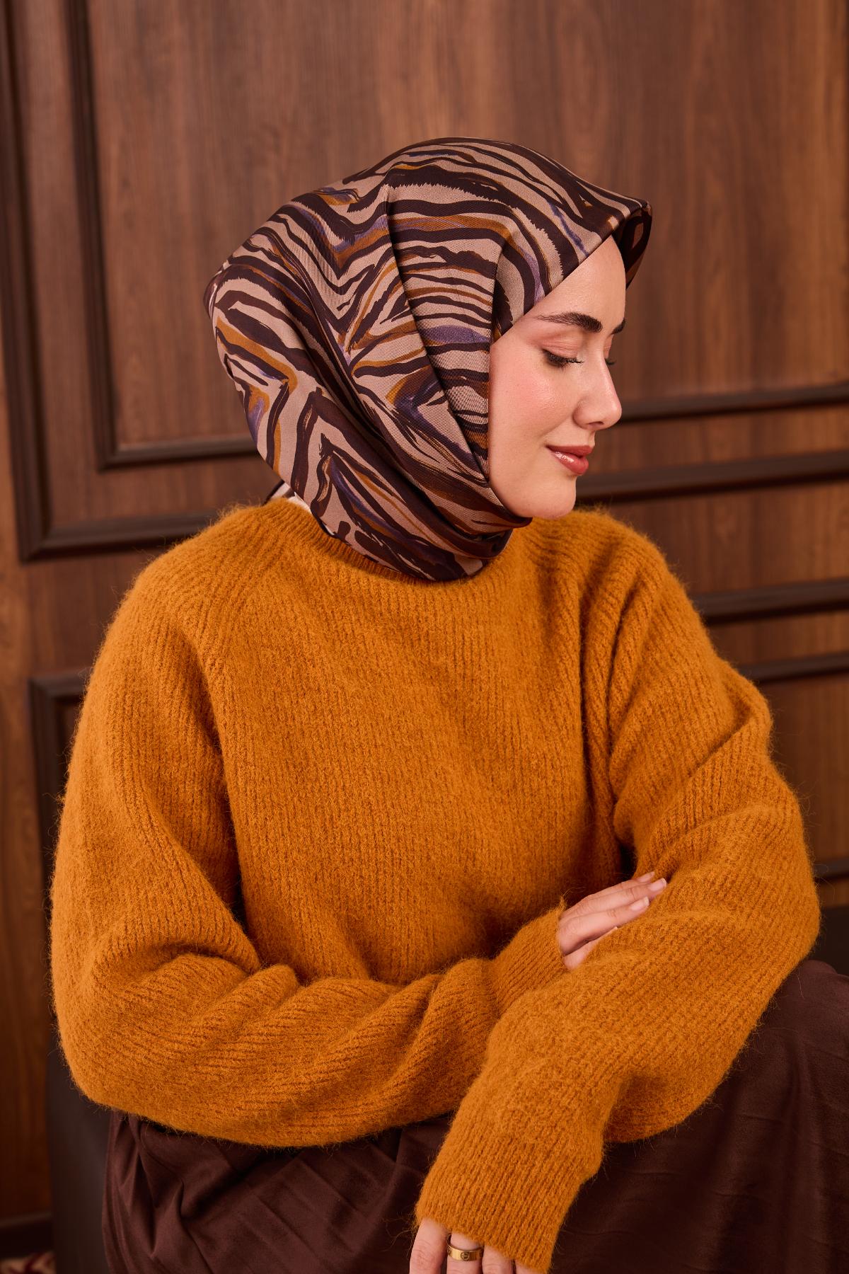 Yeni Sezon Twill İpek Eşarp 11495-24 - İthalesarponline.com - Yeni Sezon Twill İpek Eşarp - Silk Home