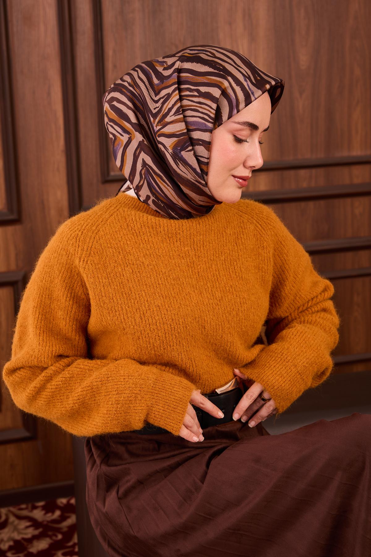 Yeni Sezon Twill İpek Eşarp 11495-24 - İthalesarponline.com - Yeni Sezon Twill İpek Eşarp - Silk Home