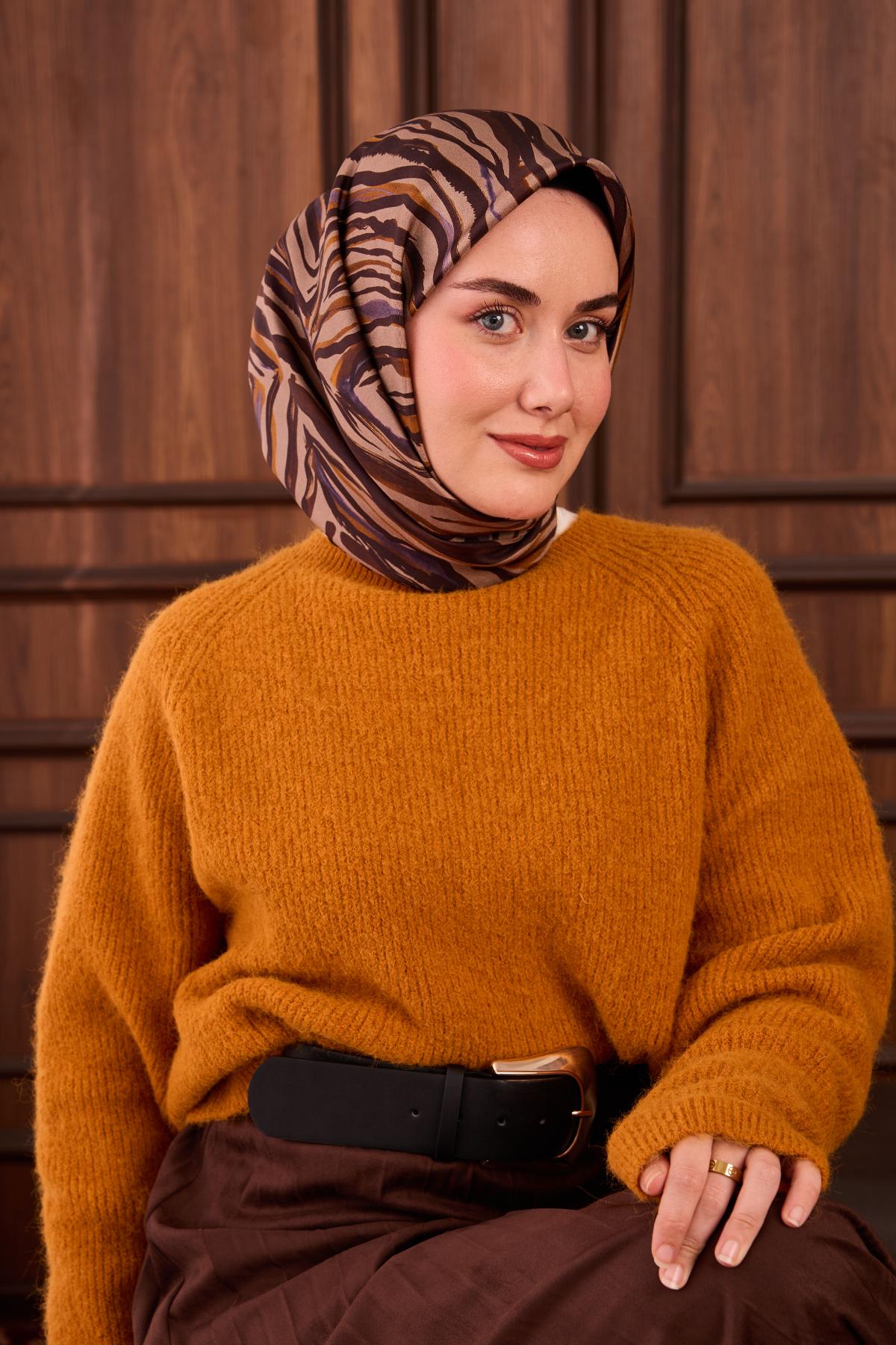 Yeni Sezon Twill İpek Eşarp 11495-24 - İthalesarponline.com - Yeni Sezon Twill İpek Eşarp - Silk Home