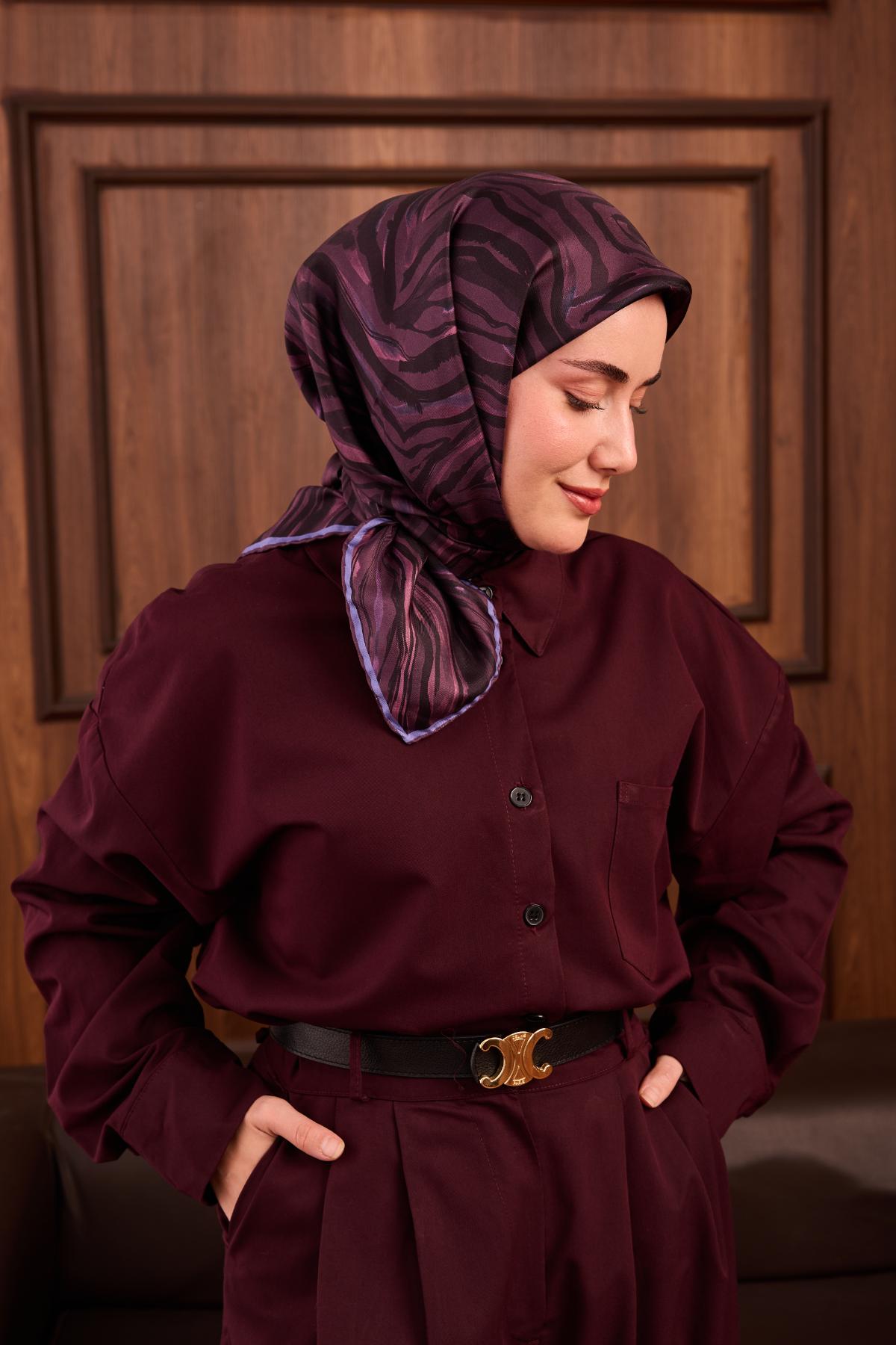 Yeni Sezon Twill İpek Eşarp 11495-28 - İthalesarponline.com - Yeni Sezon Twill İpek Eşarp - Silk Home