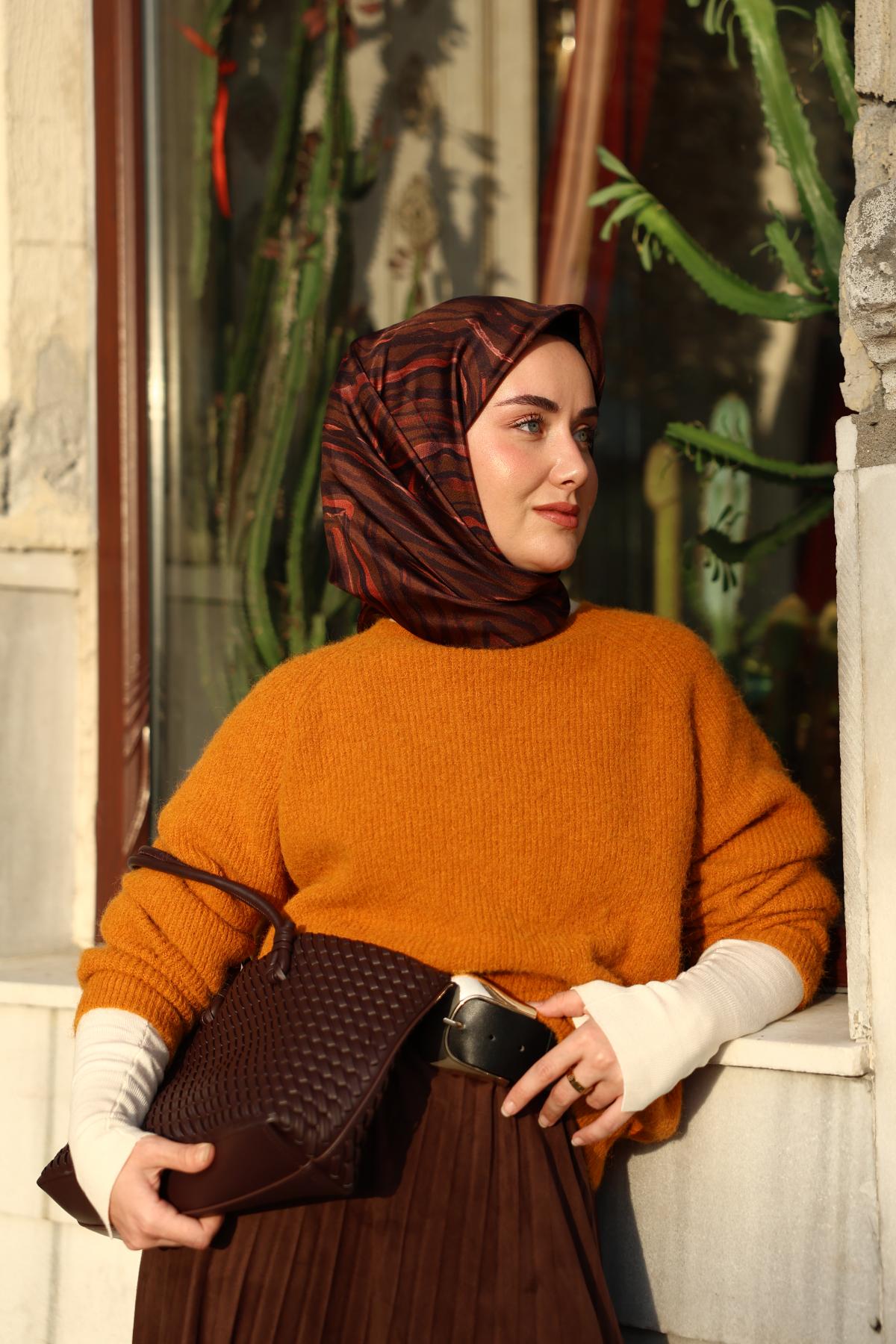 Yeni Sezon Twill İpek Eşarp 11495-29 - İthalesarponline.com - Yeni Sezon Twill İpek Eşarp - Silk Home