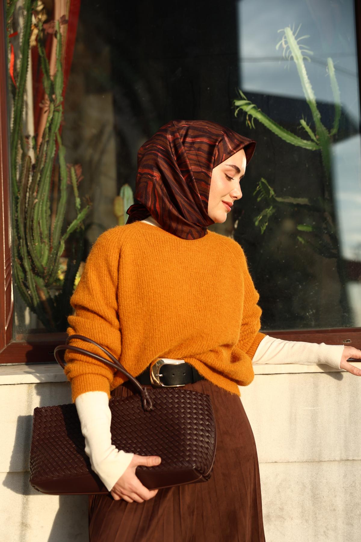 Yeni Sezon Twill İpek Eşarp 11495-29 - İthalesarponline.com - Yeni Sezon Twill İpek Eşarp - Silk Home