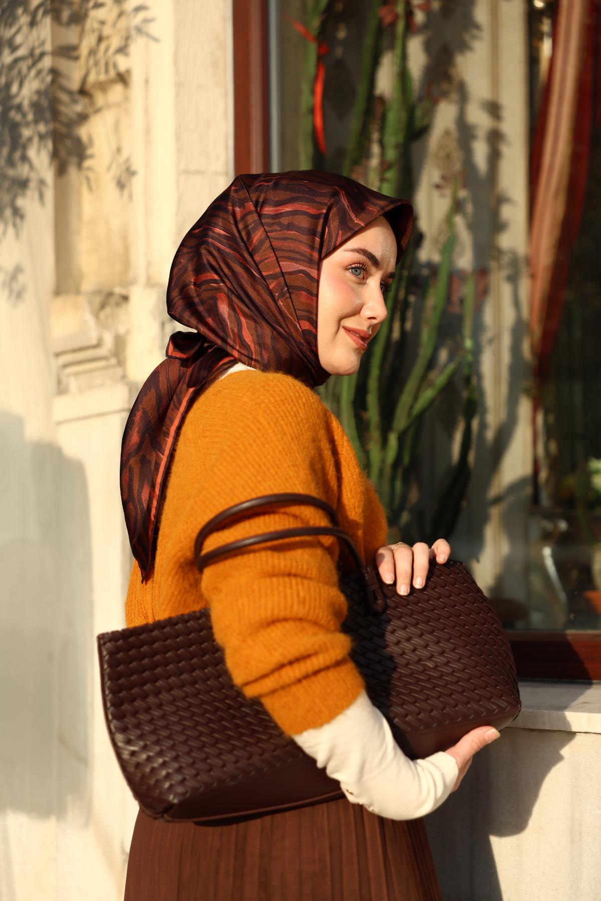 Yeni Sezon Twill İpek Eşarp 11495-29 - İthalesarponline.com - Yeni Sezon Twill İpek Eşarp - Silk Home