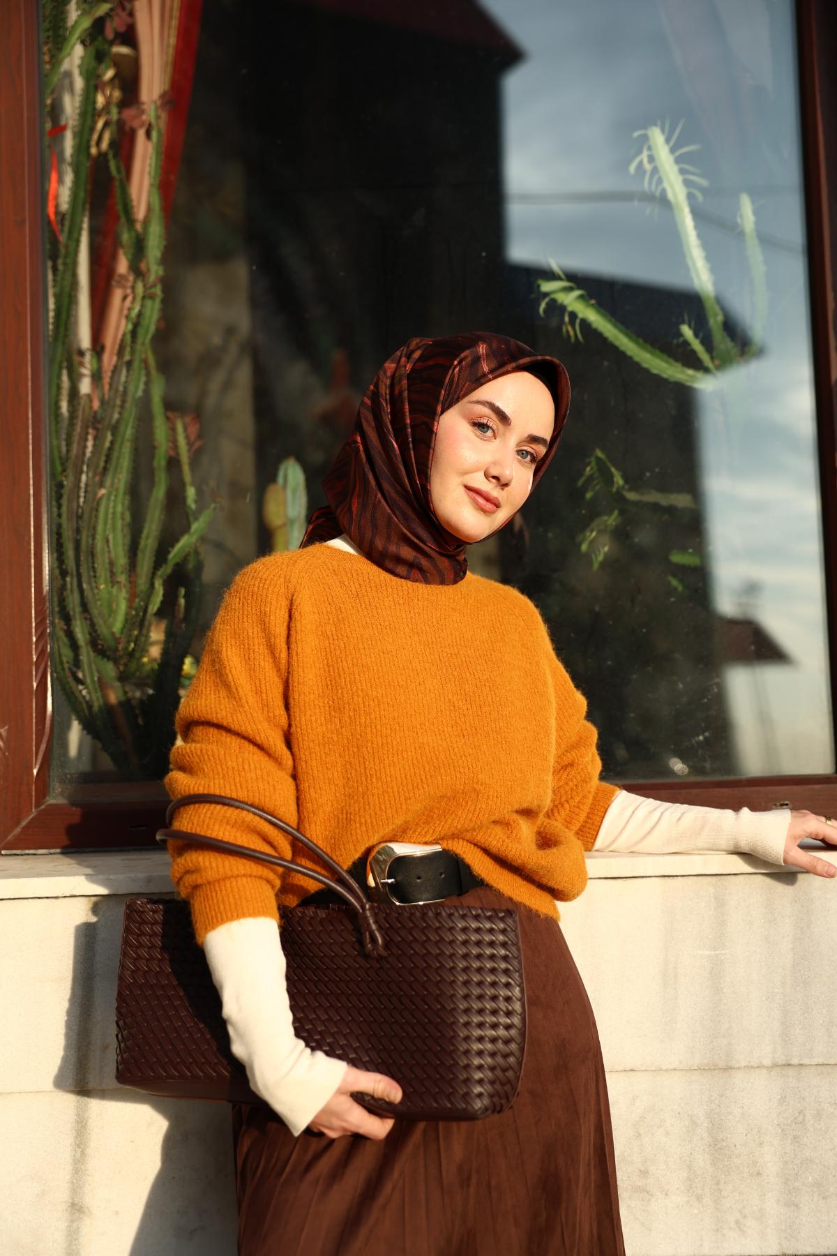 Yeni Sezon Twill İpek Eşarp 11495-29 - İthalesarponline.com - Yeni Sezon Twill İpek Eşarp - Silk Home