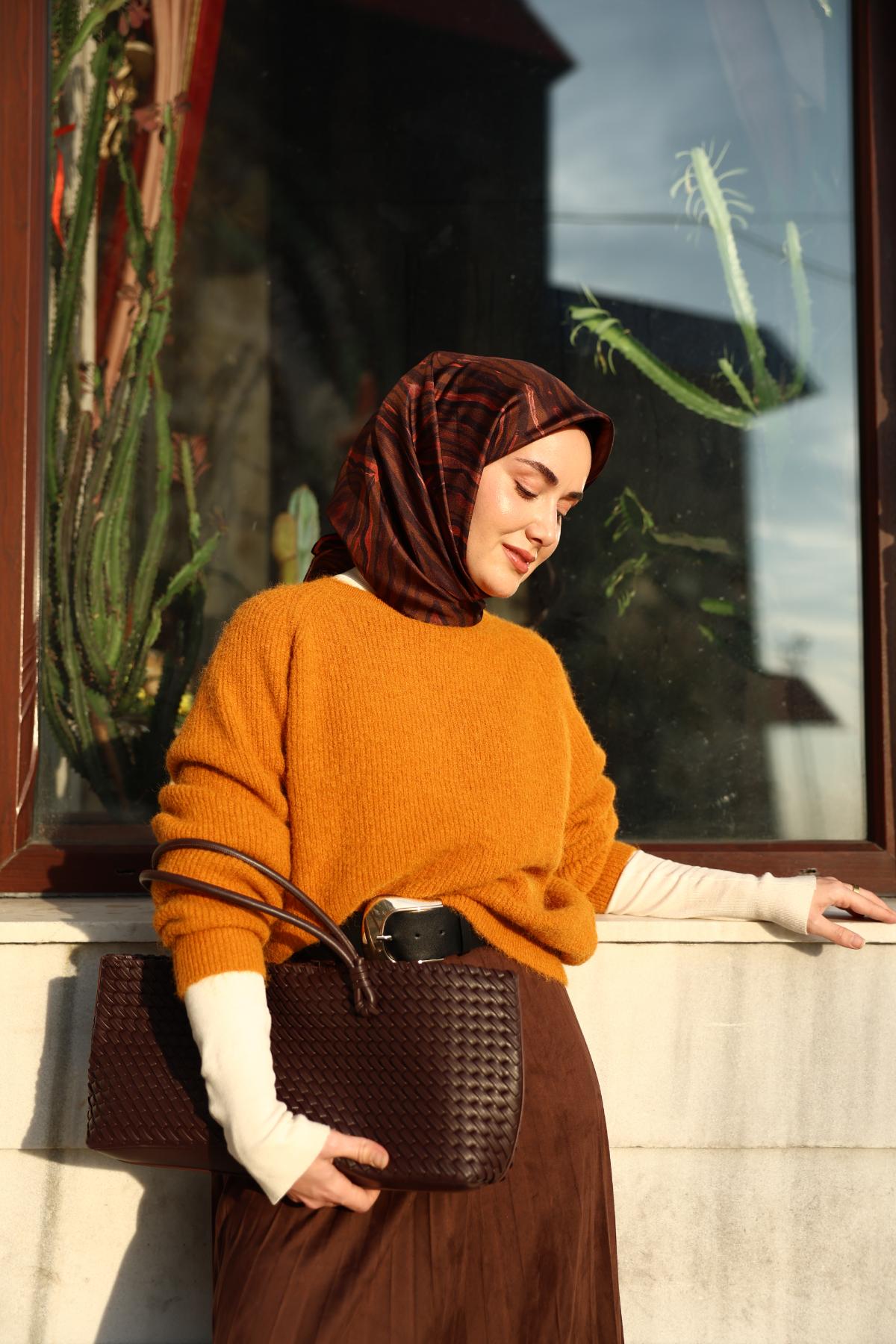 Yeni Sezon Twill İpek Eşarp 11495-29 - İthalesarponline.com - Yeni Sezon Twill İpek Eşarp - Silk Home