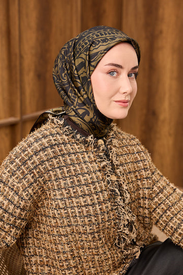 Silk Home Twill İpek Eşarp Mandala  11535-01