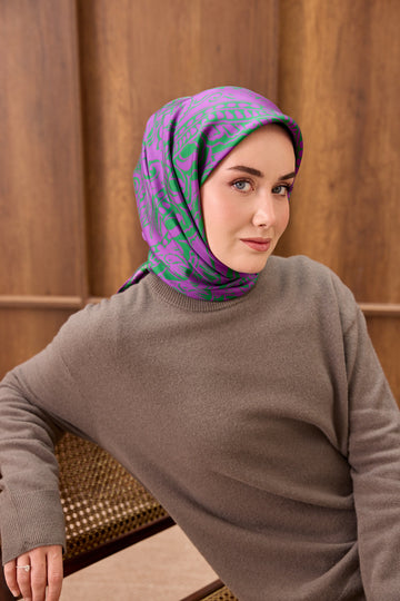 Silk Home Twill İpek Eşarp Mandala  11535-22
