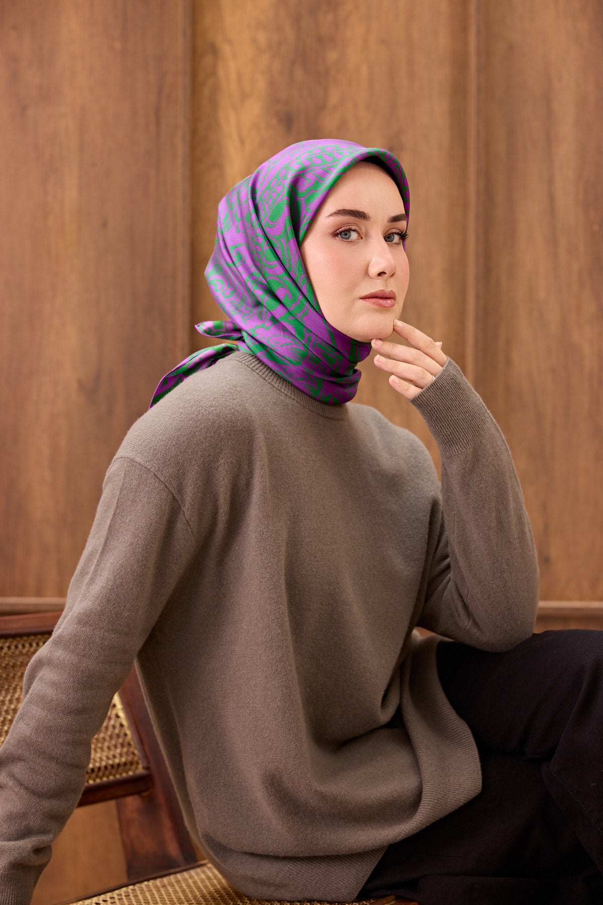 Silk Home Twill İpek Eşarp Mandala  11535-22