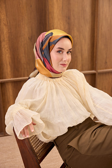 Silk Home Twill İpek Eşarp Painterly  11538-01