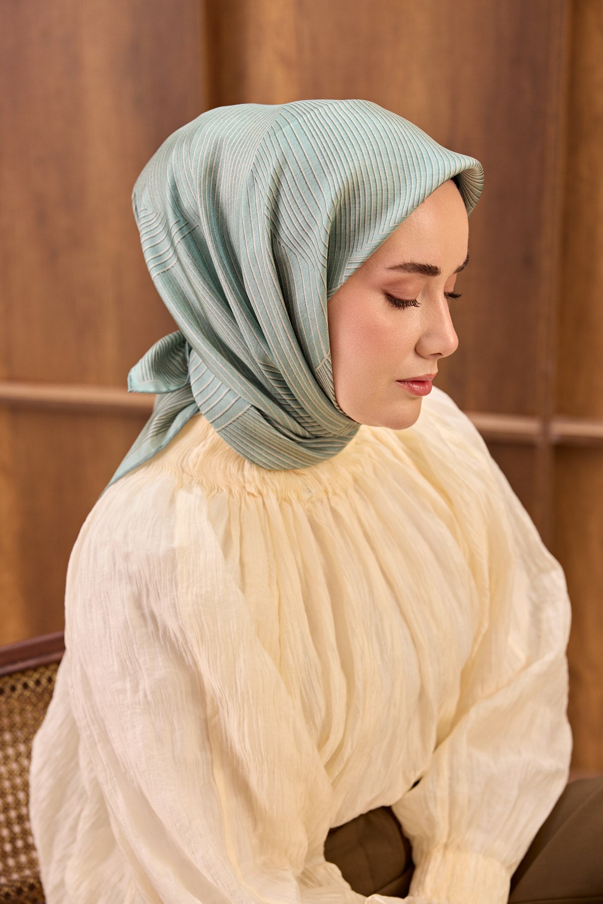 Silk Home Twill İpek Eşarp Fluid Lines 11550-01
