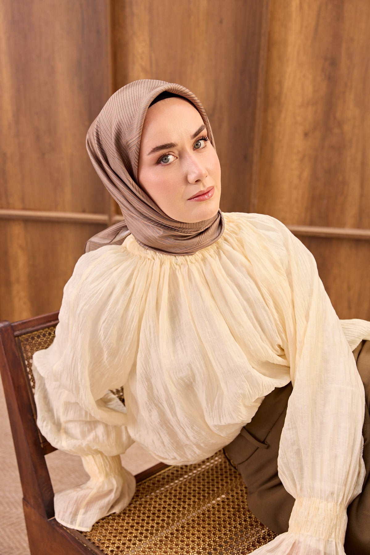 Silk Home Twill İpek Eşarp Fluid Lines 11550-05
