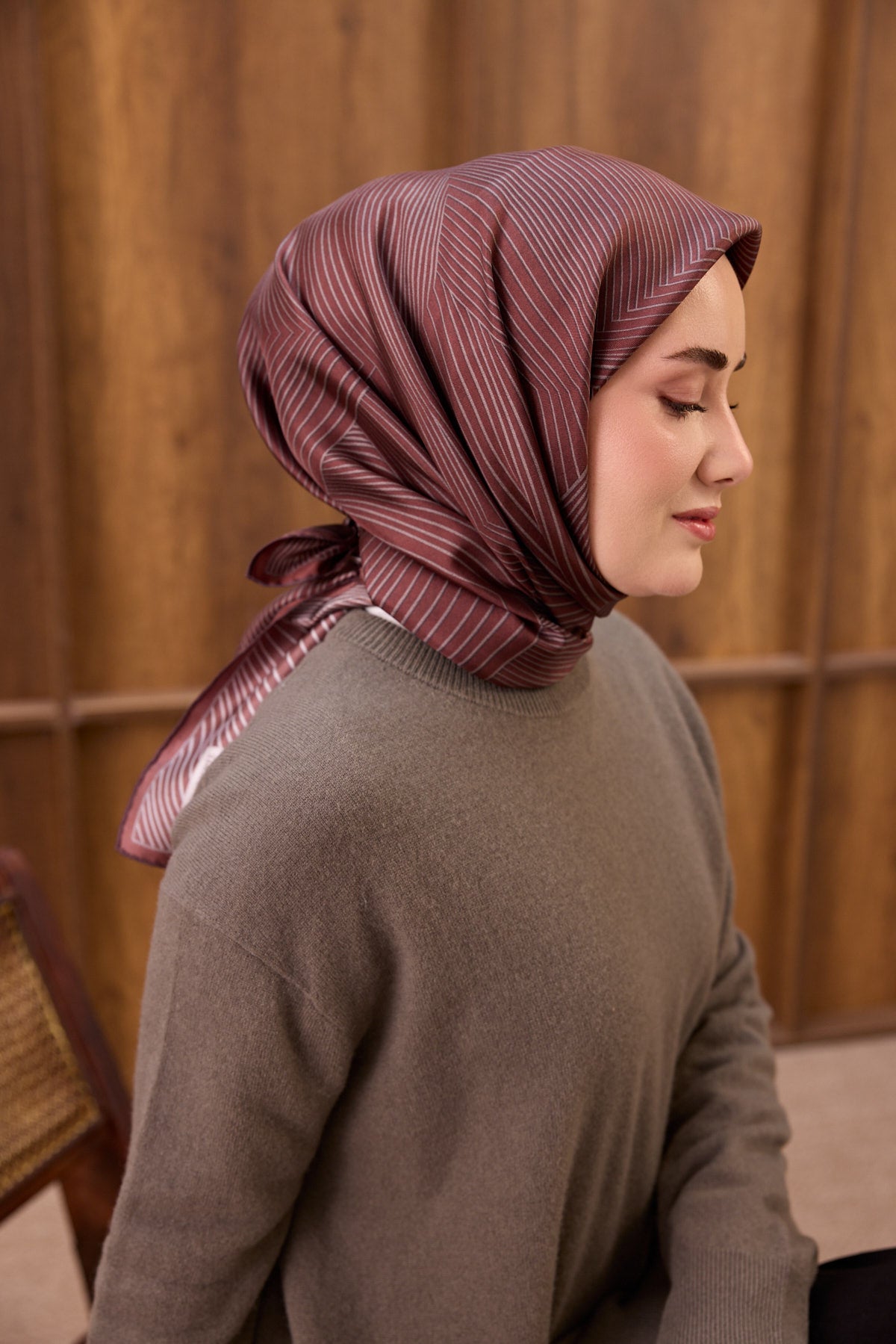 Silk Home Twill İpek Eşarp Fluid Lines 11550-10