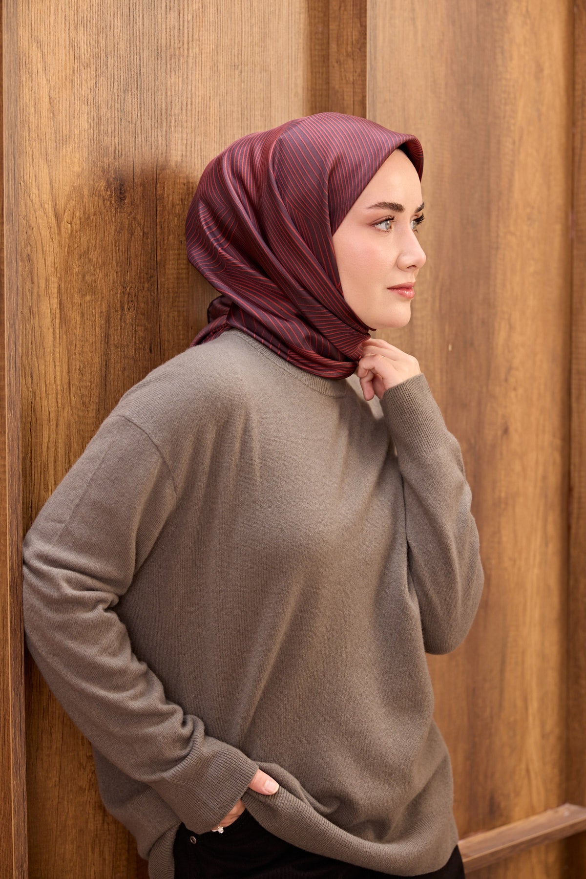 Silk Home Twill İpek Eşarp Fluid Lines 11550-12