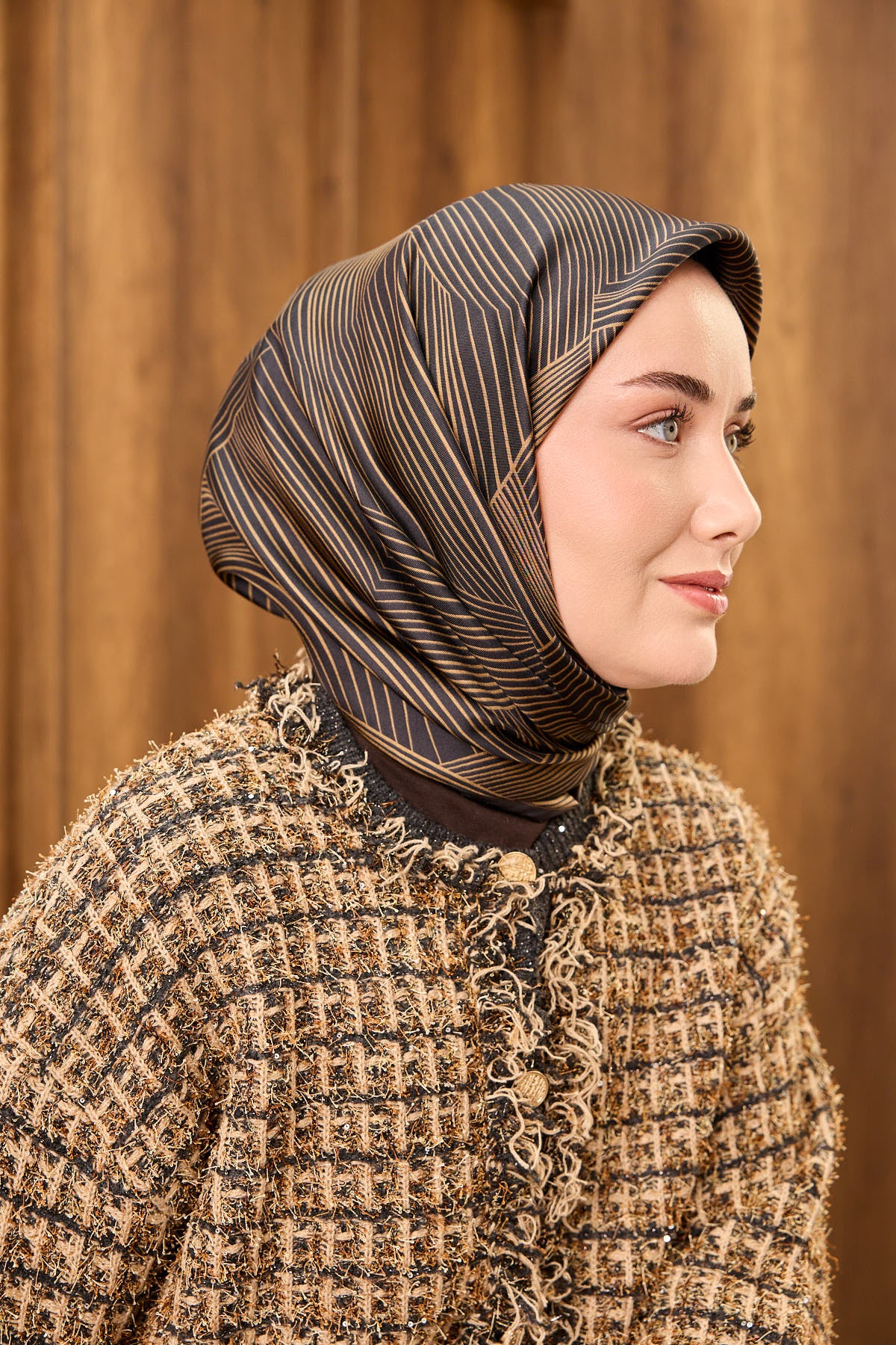 Silk Home Twill İpek Eşarp Fluid Lines 11550-18