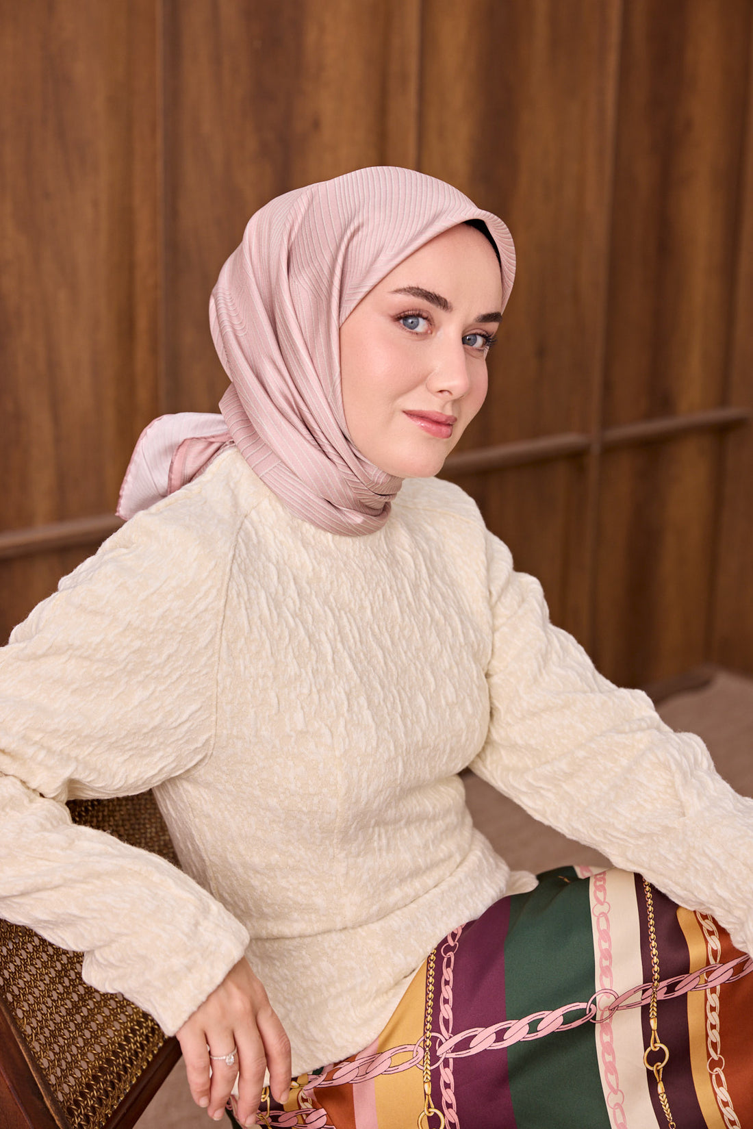 Silk Home Twill İpek Eşarp Fluid Lines 11550-26