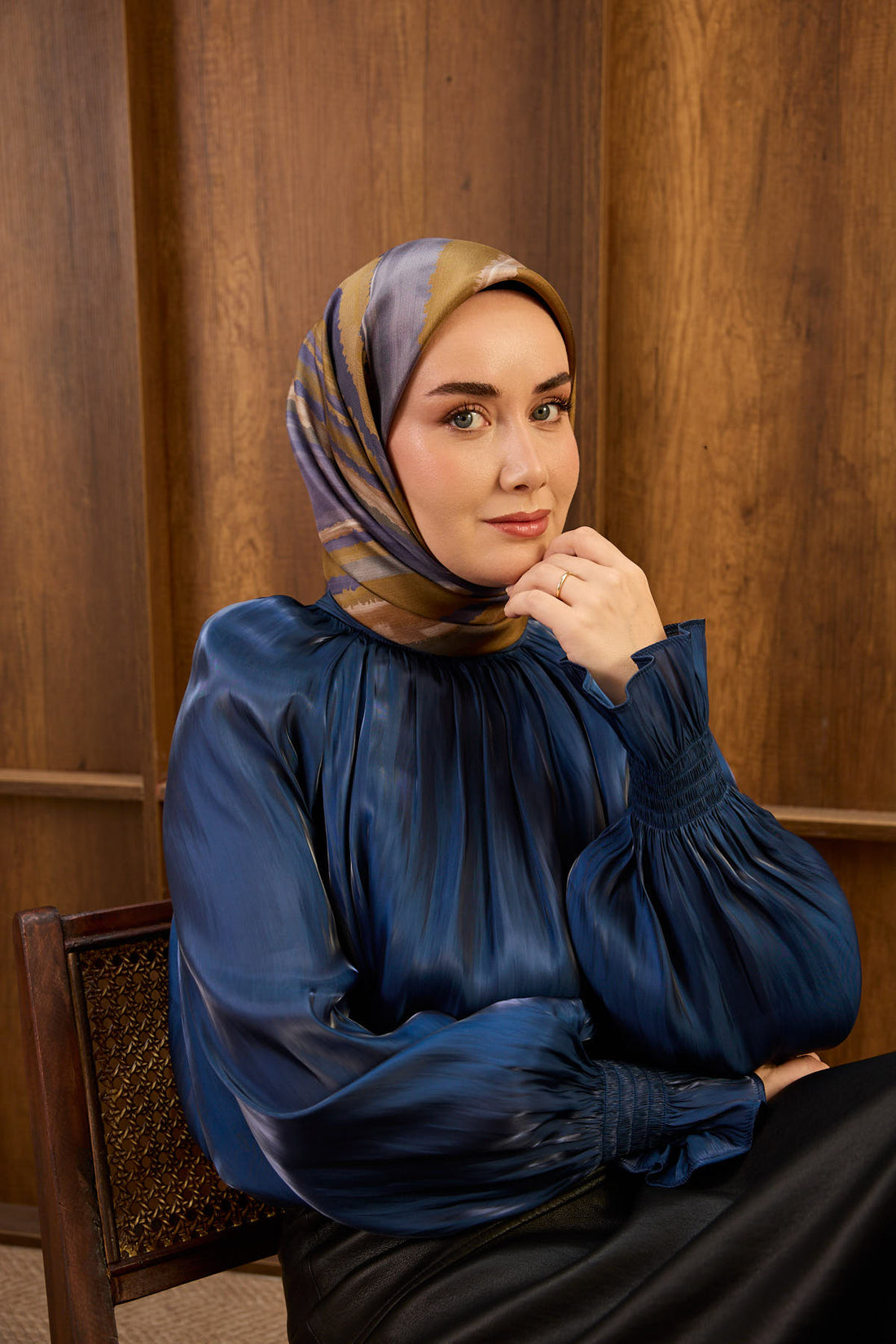 Silk Home Twill İpek Eşarp Fluid Lines 11551-12