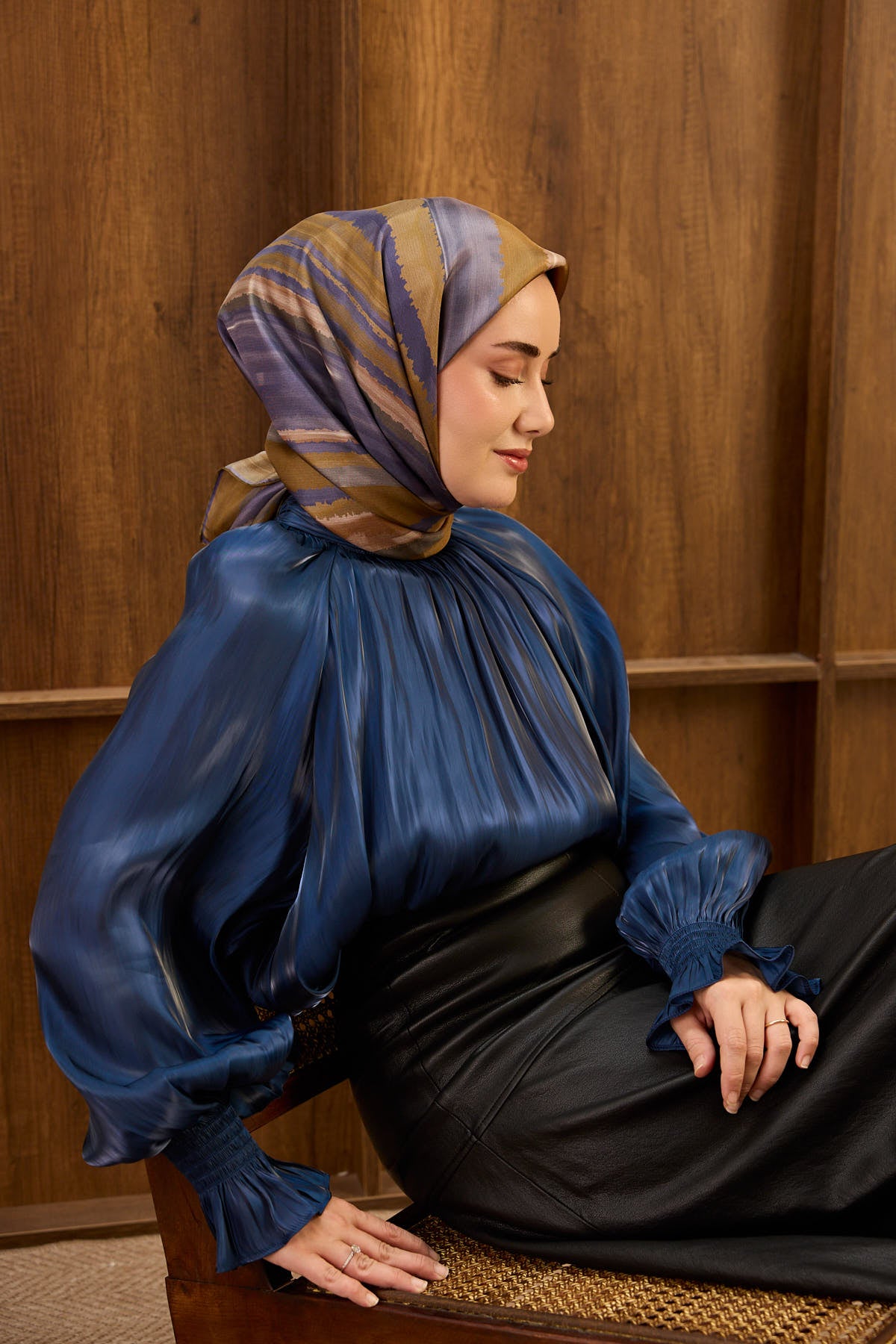 Silk Home Twill İpek Eşarp Fluid Lines 11551-12
