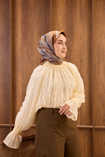 Silk Home Twill İpek Eşarp Fluid Lines 11551-22