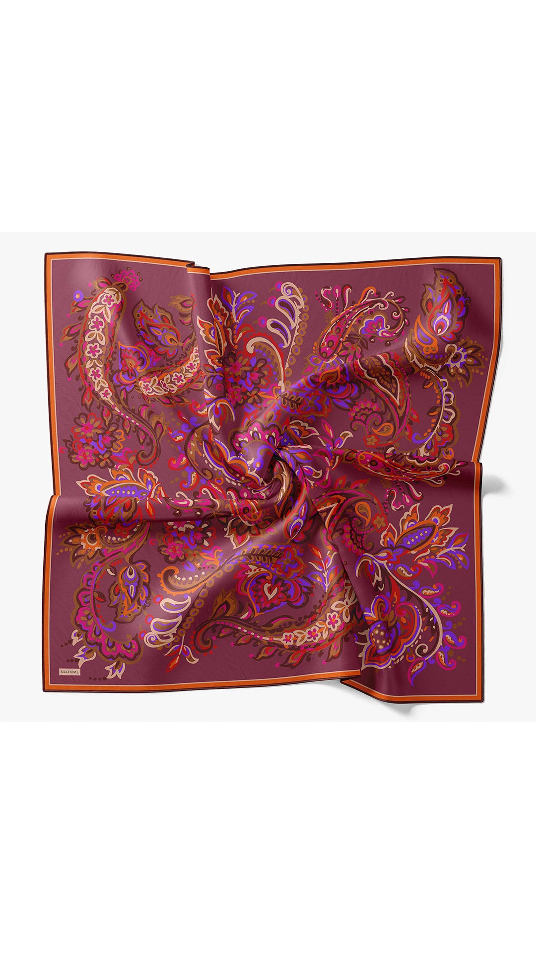 Silk Home Twill İpek Eşarp Ethnic Paisley 11553-02
