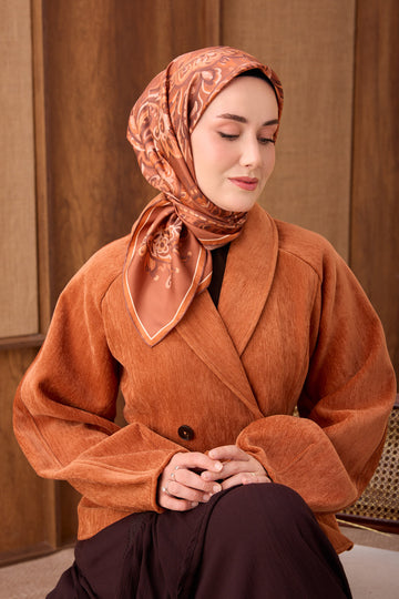 Silk Home Twill İpek Eşarp Ethnic Paisley 11553-19