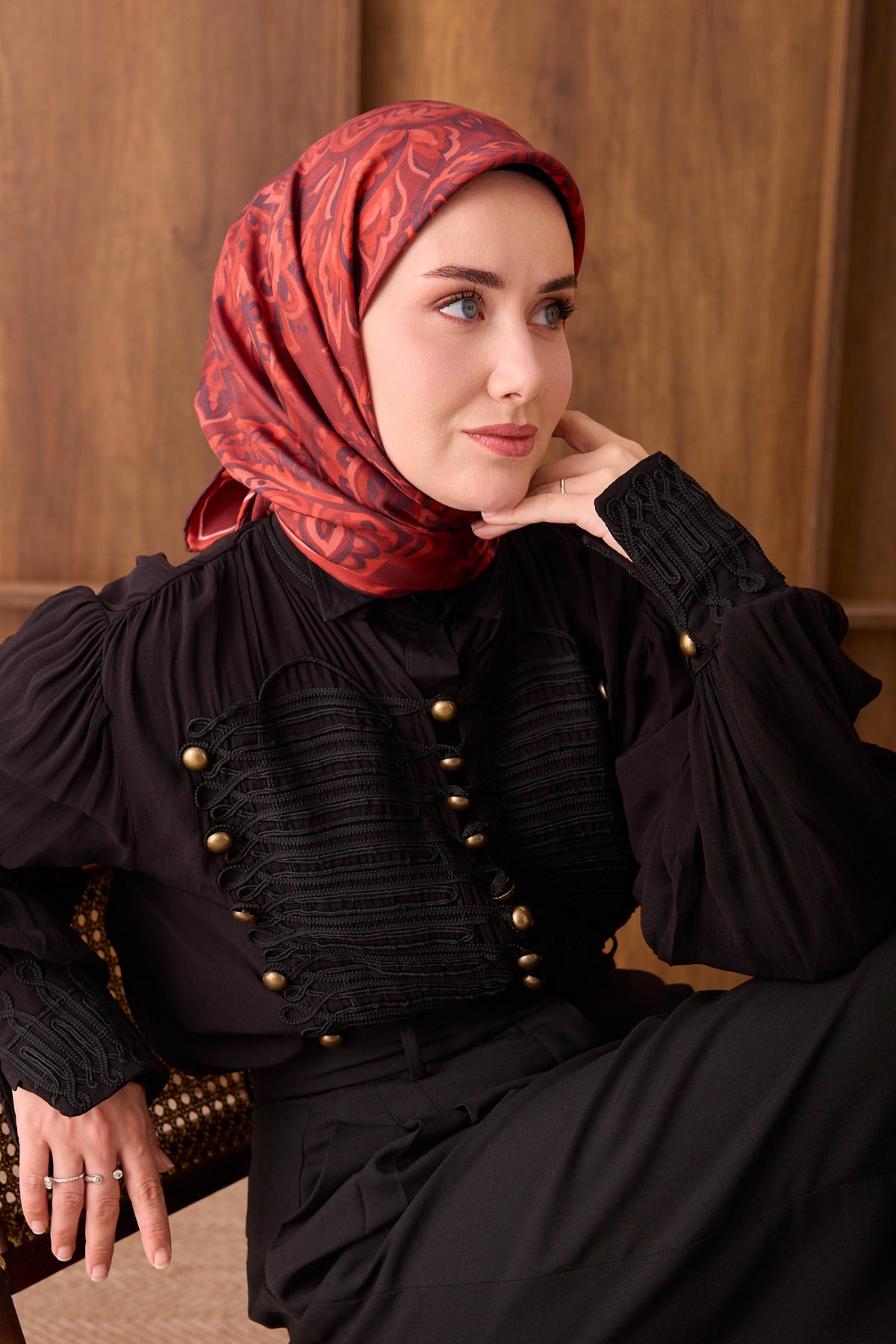 Silk Home Twill İpek Eşarp Ethnic Paisley 11553-21