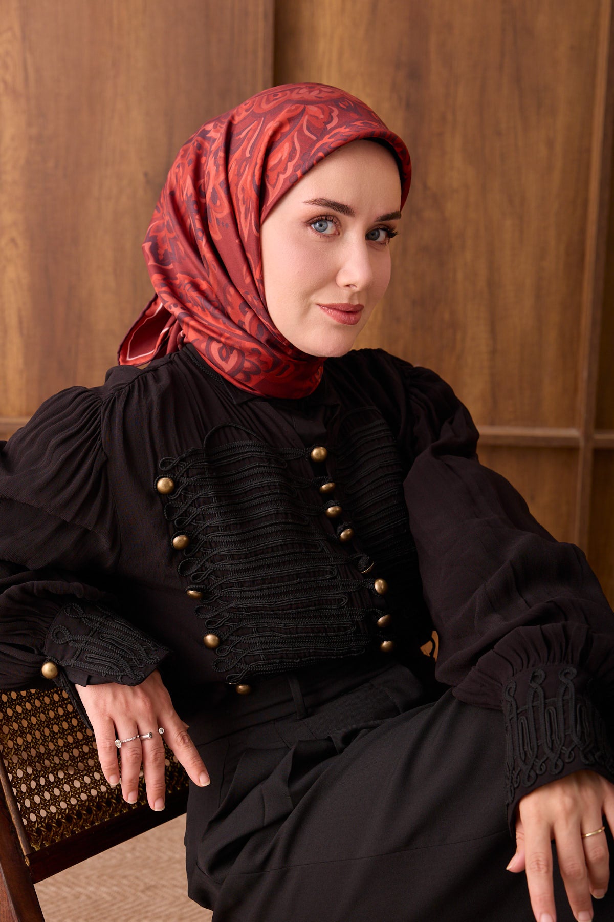 Silk Home Twill İpek Eşarp Ethnic Paisley 11553-21