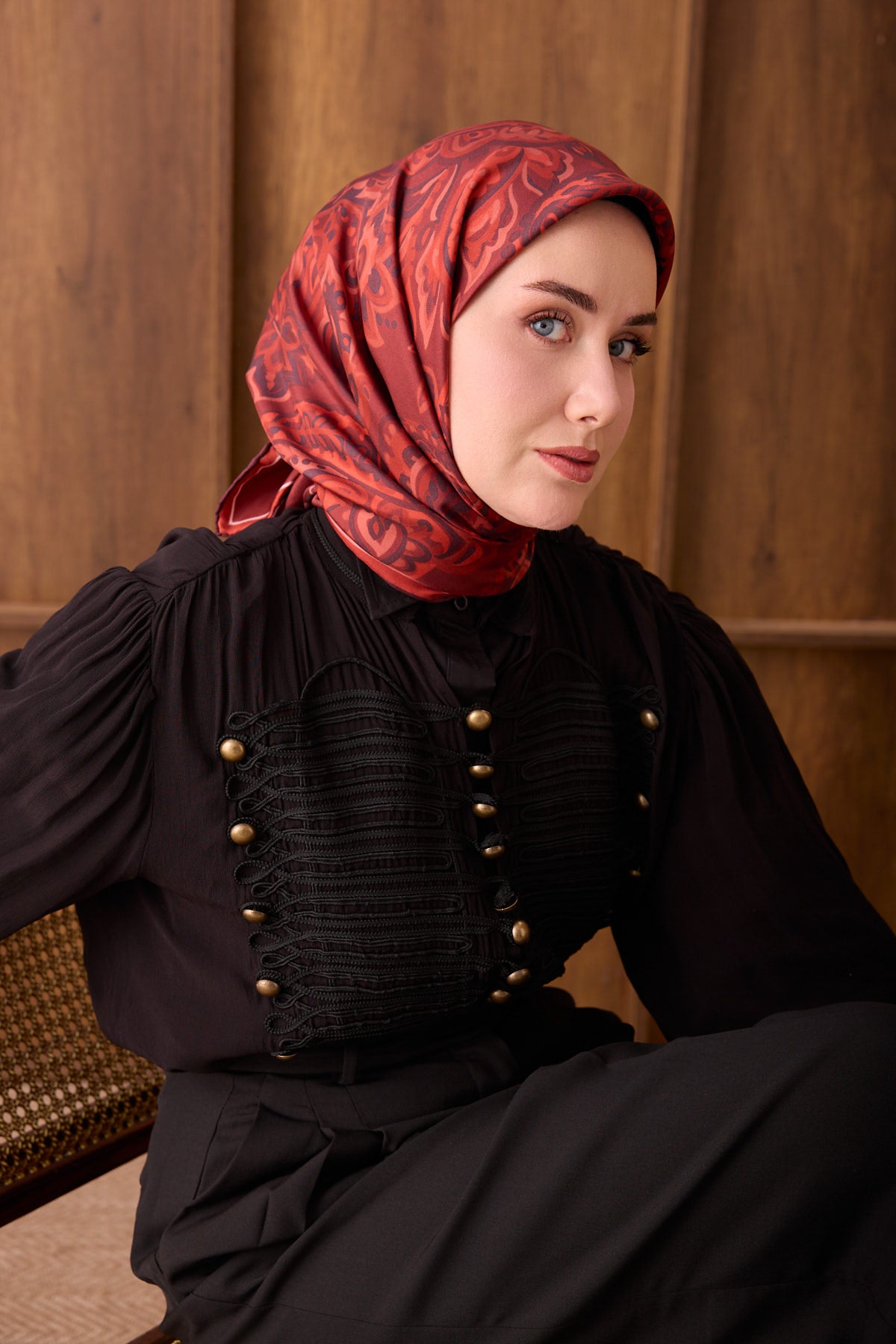 Silk Home Twill İpek Eşarp Ethnic Paisley 11553-21