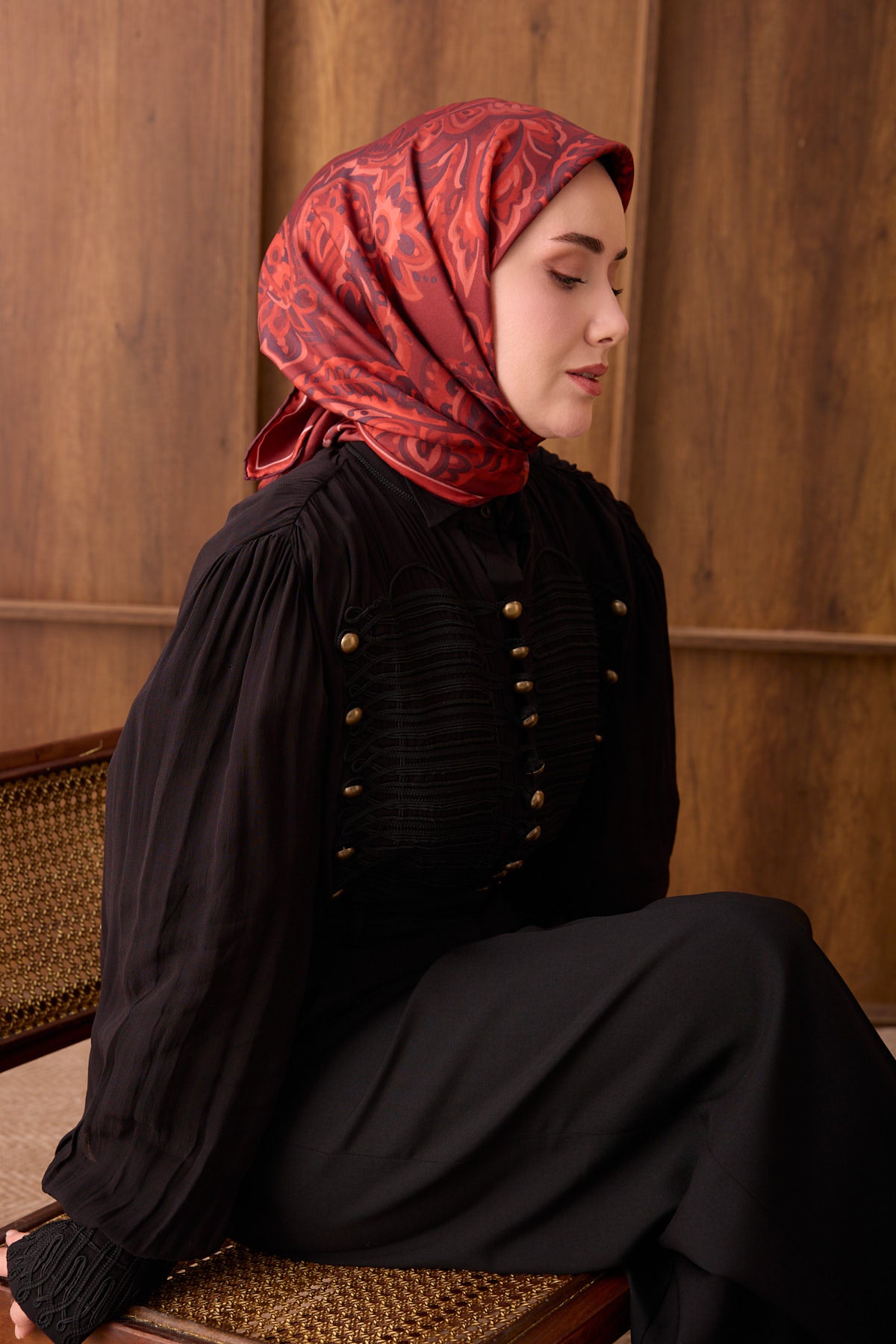 Silk Home Twill İpek Eşarp Ethnic Paisley 11553-21