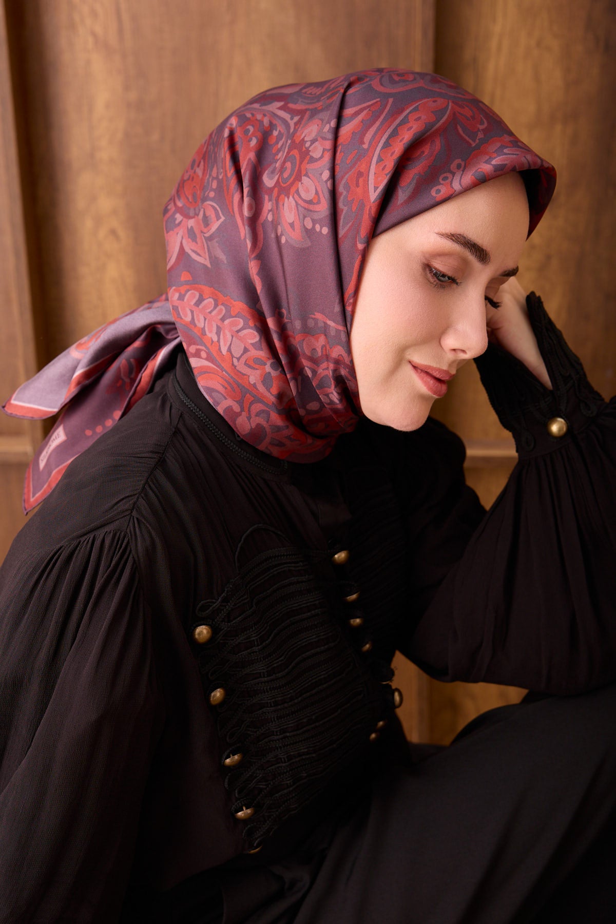 Silk Home Twill İpek Eşarp Ethnic Paisley 11553-22