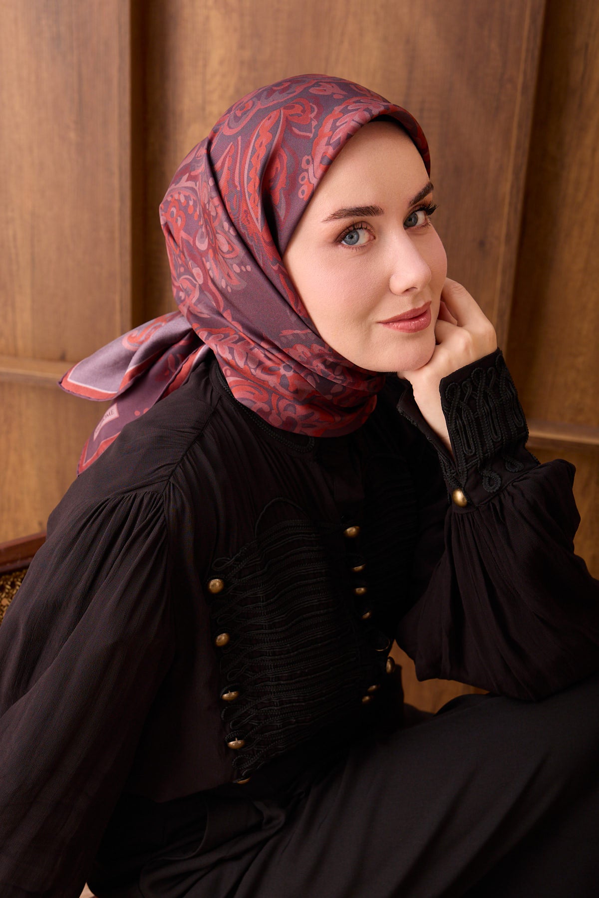 Silk Home Twill İpek Eşarp Ethnic Paisley 11553-22