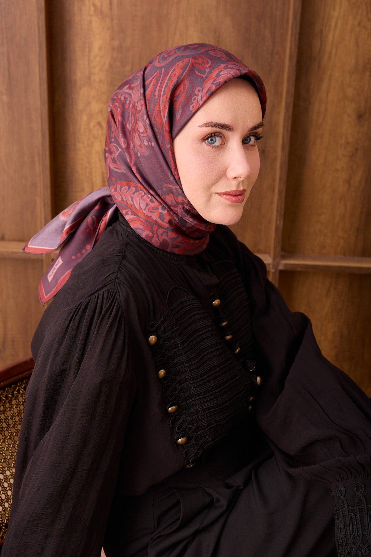 Silk Home Twill İpek Eşarp Ethnic Paisley 11553-22