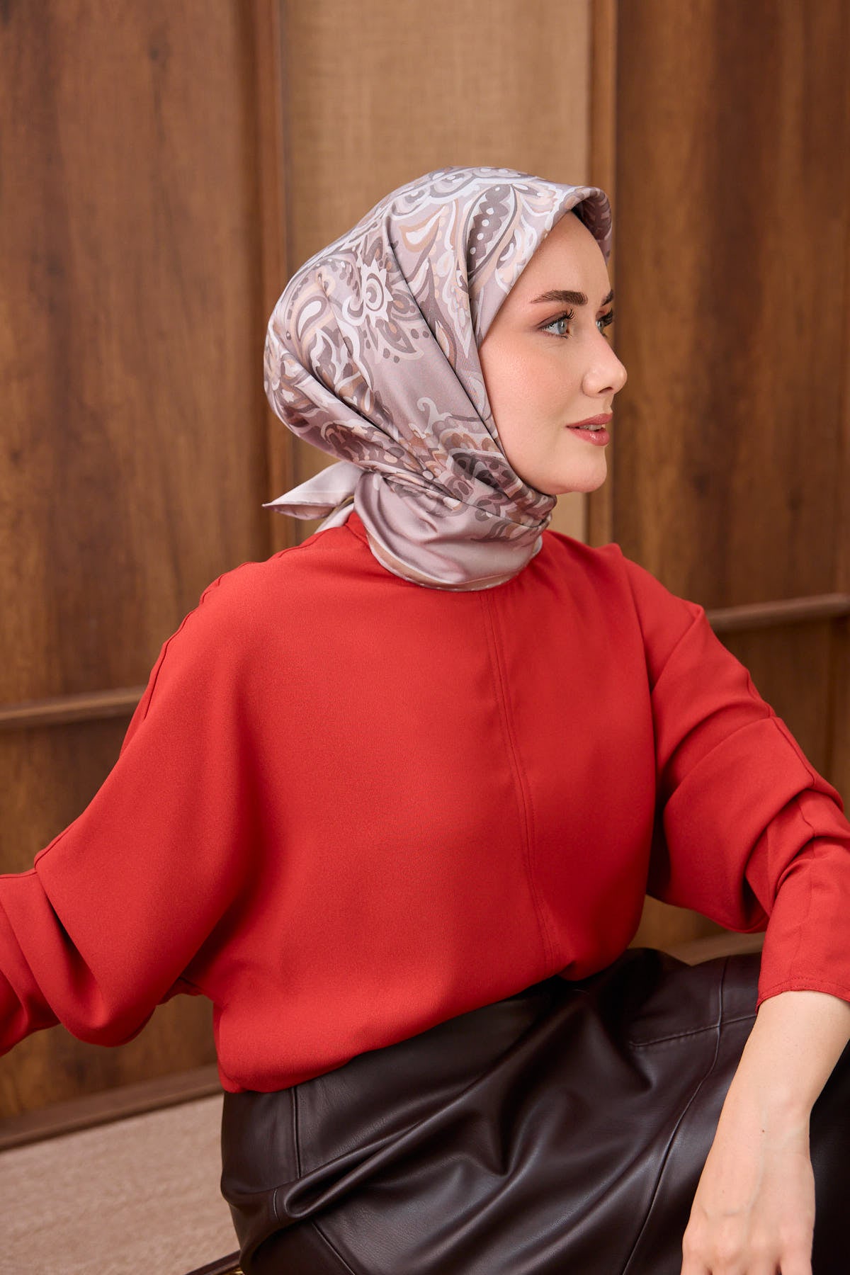 Silk Home Twill İpek Eşarp Ethnic Paisley 11553-23