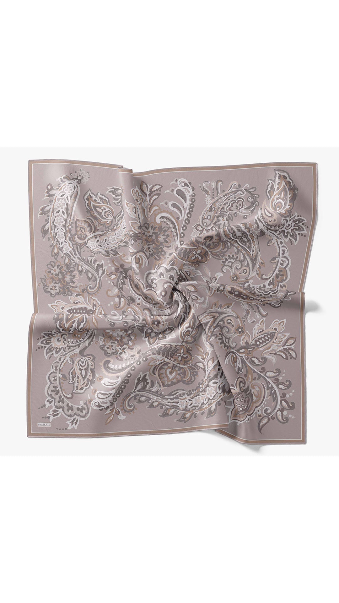 Silk Home Twill İpek Eşarp Ethnic Paisley 11553-23