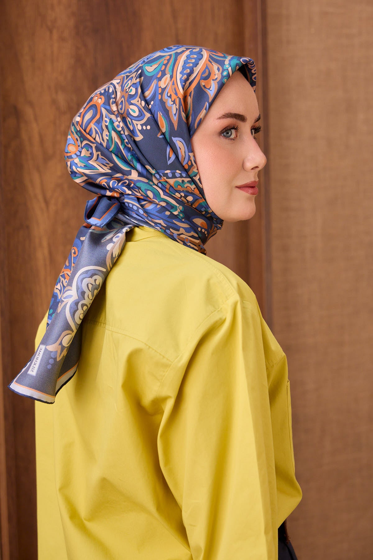 Silk Home Twill İpek Eşarp Ethnic Paisley 11553-28