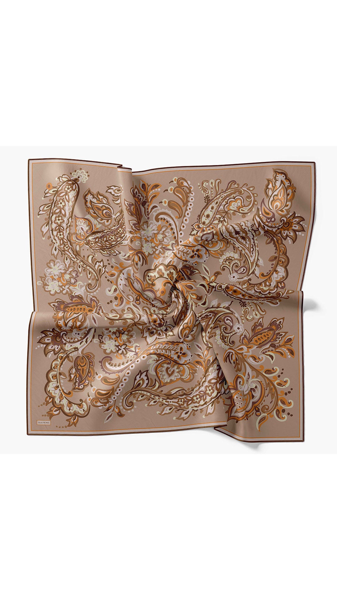 Silk Home Twill İpek Eşarp Ethnic Paisley 11553-29
