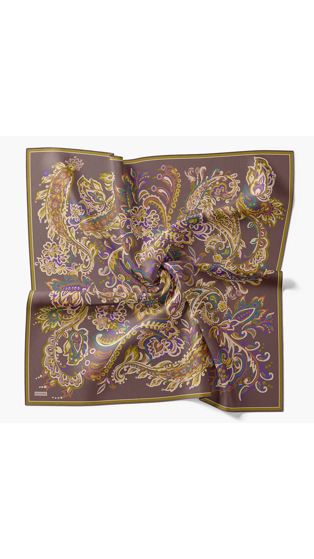 Silk Home Twill İpek Eşarp Ethnic Paisley 11553-30