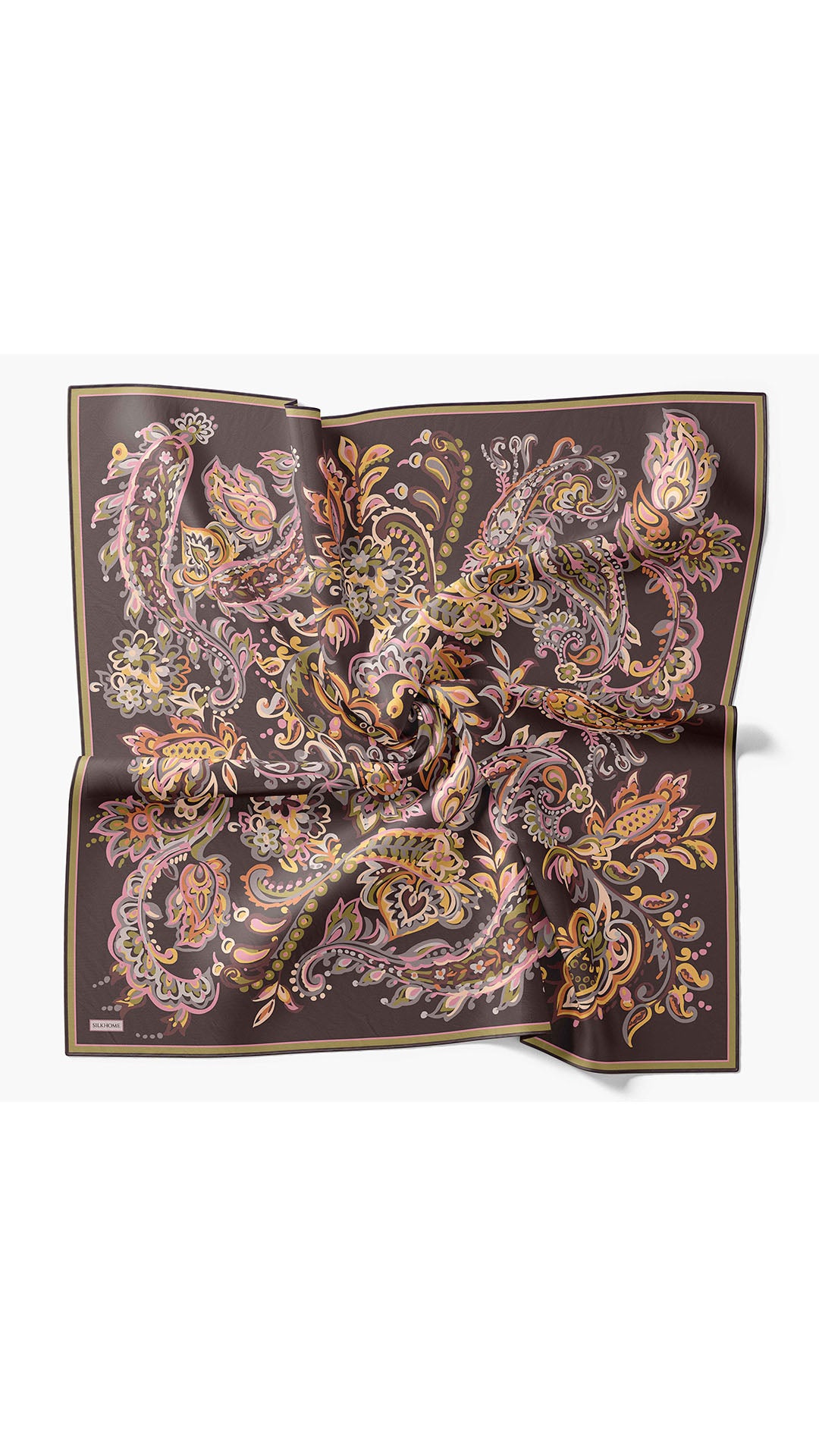 Silk Home Twill İpek Eşarp Ethnic Paisley 11553-32