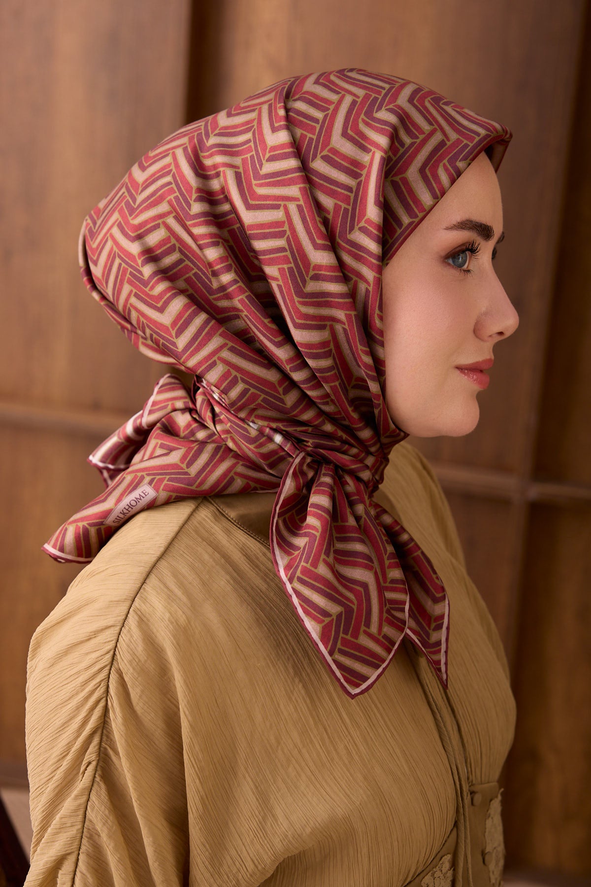 Silk Home Twill İpek Eşarp Geometric Pattern 11555-18