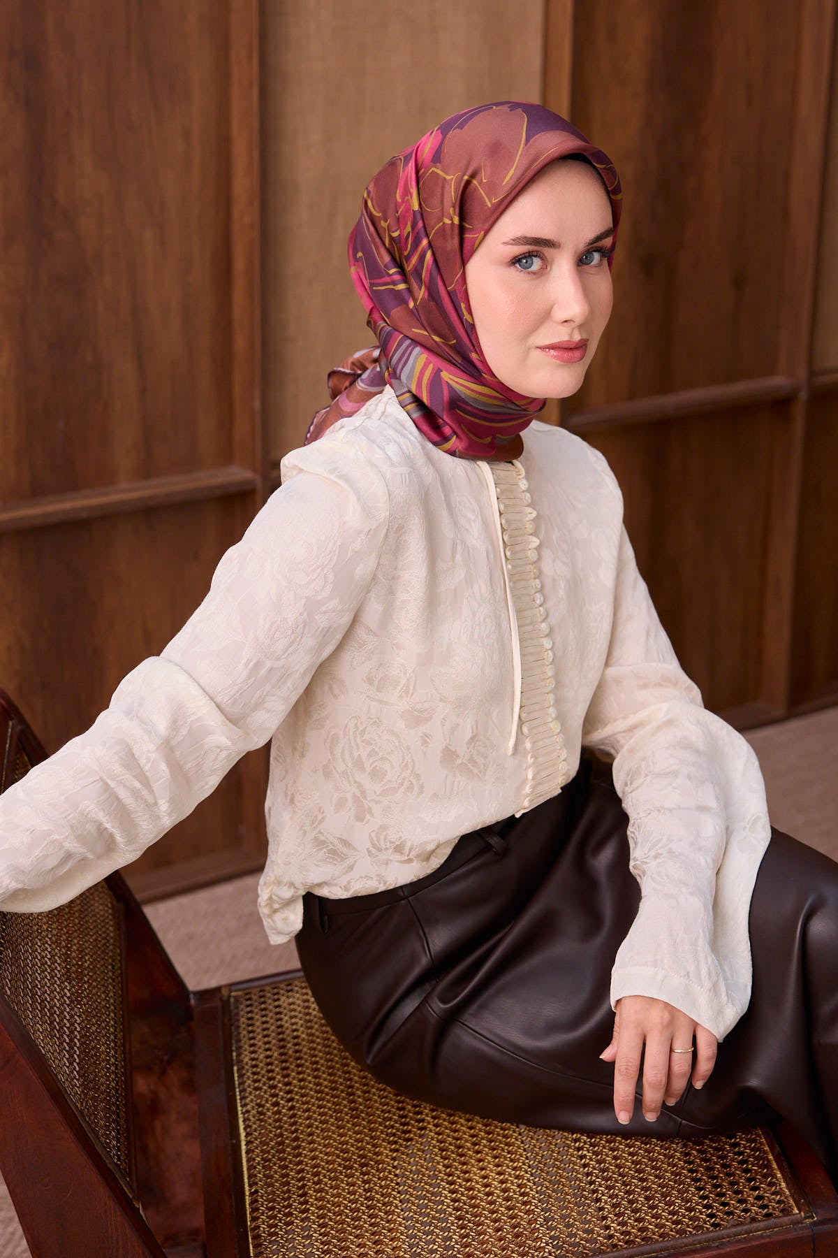 Silk Home Twill İpek Eşarp Vintage Floral 11557-12
