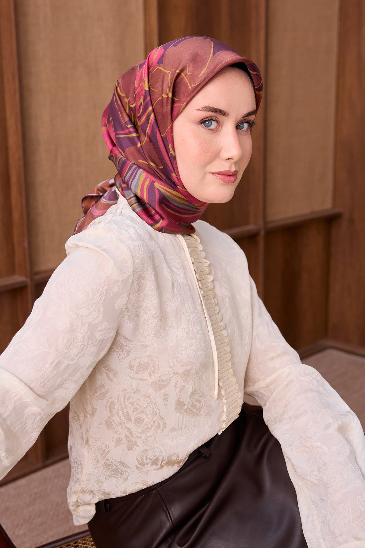 Silk Home Twill İpek Eşarp Vintage Floral 11557-12